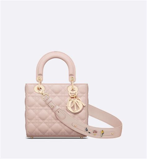 rose pink gold abcdior my lady dior|Rose Gold Cannage Leather Small Lady Dior My ABCDior Bag.